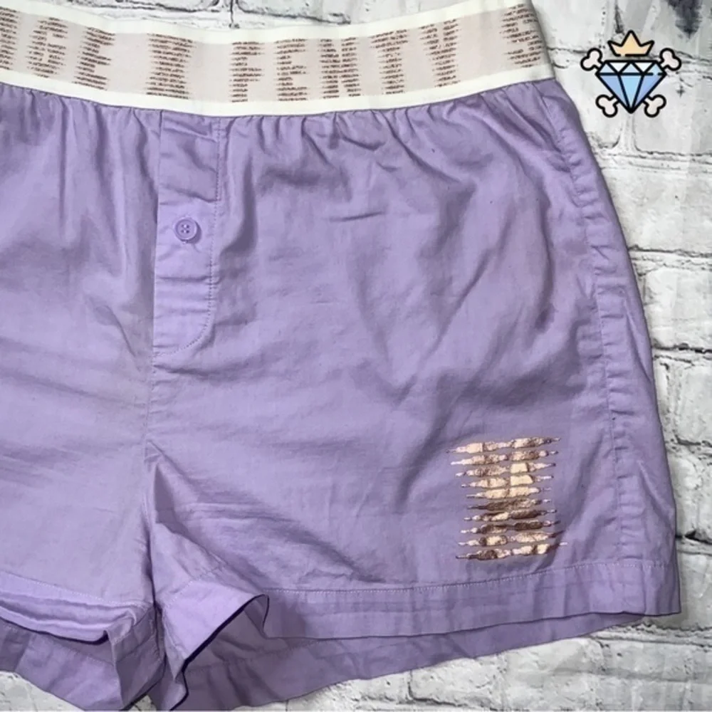SAVAGE X FENTY LAVENDER GOLD BOXER SHORTS SIZE LARGE LOUNGEWEAR